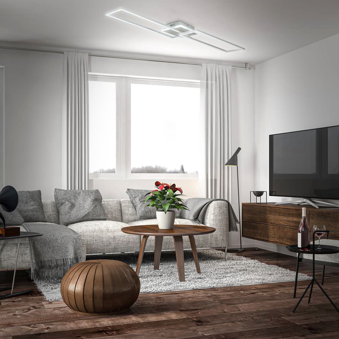 B.K.Licht LED Deckenleuchte BK_FR1439 | Weiß