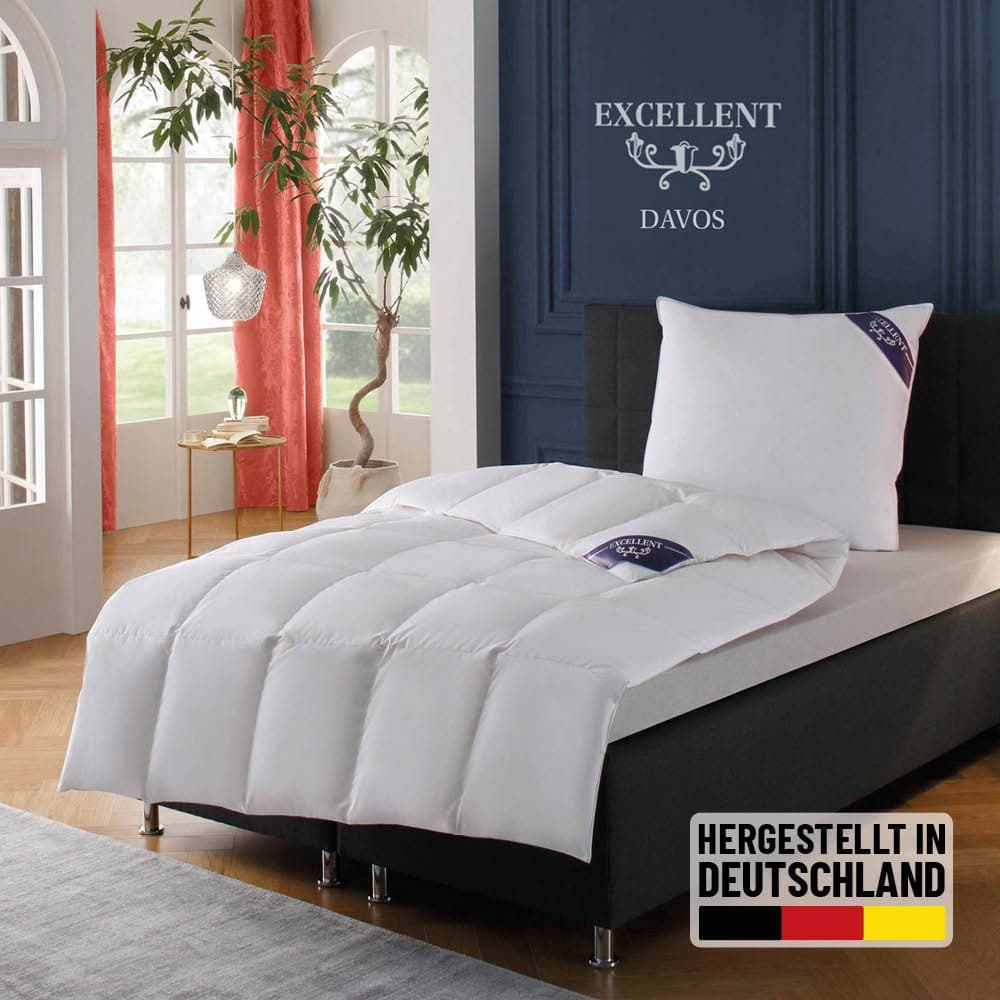 Excellent Gänsedaunenbettdecke Davos | Weiß
