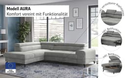 COTTA Ecksofa Aura L-Form | Beige