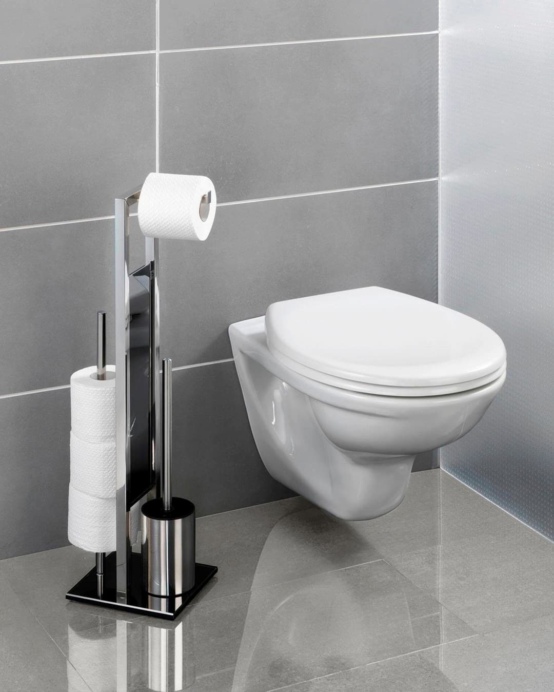 WENKO WC-Garnitur Rivalta | Silber