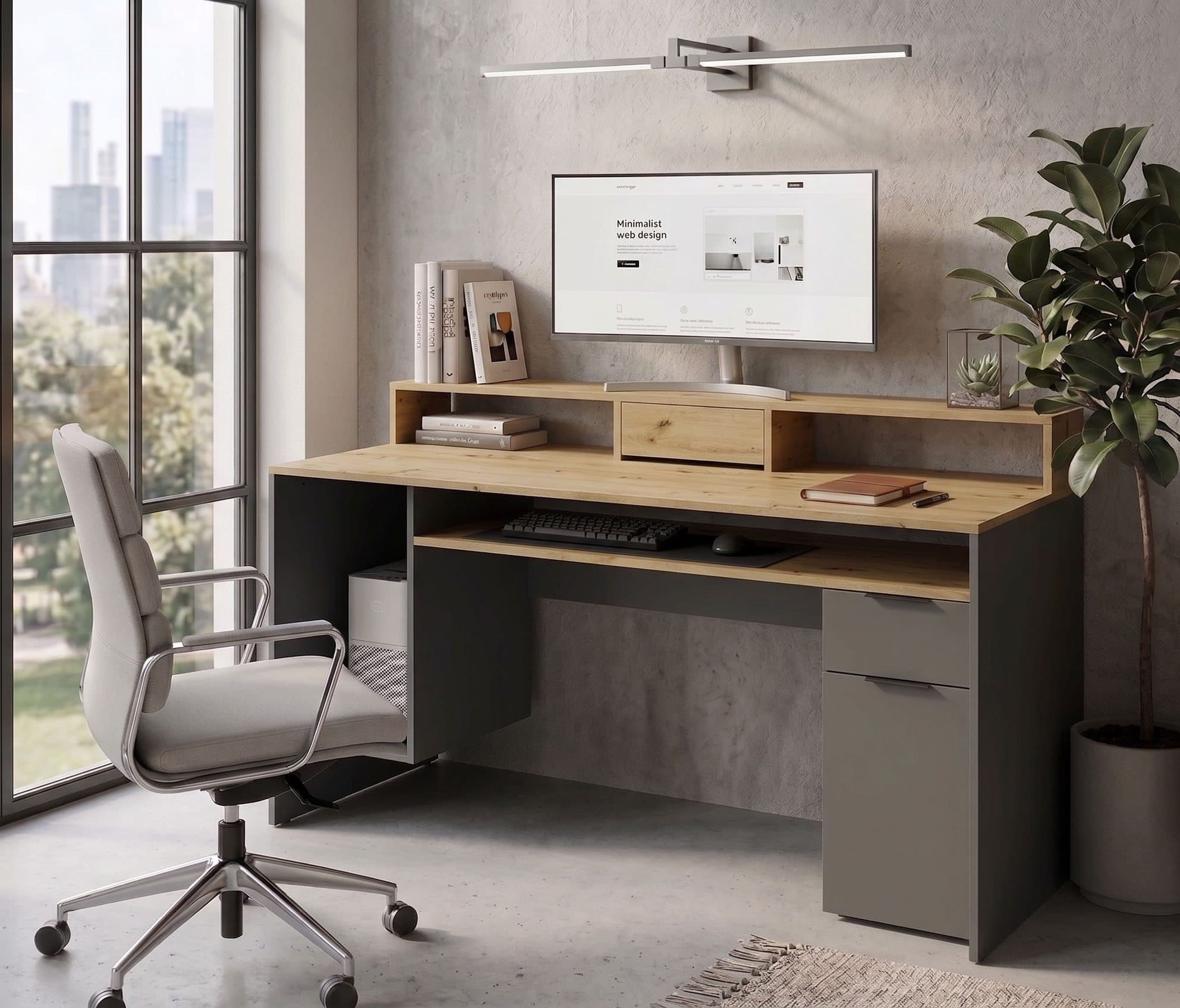 OTTO home Schreibtisch Peoria | Holztöne