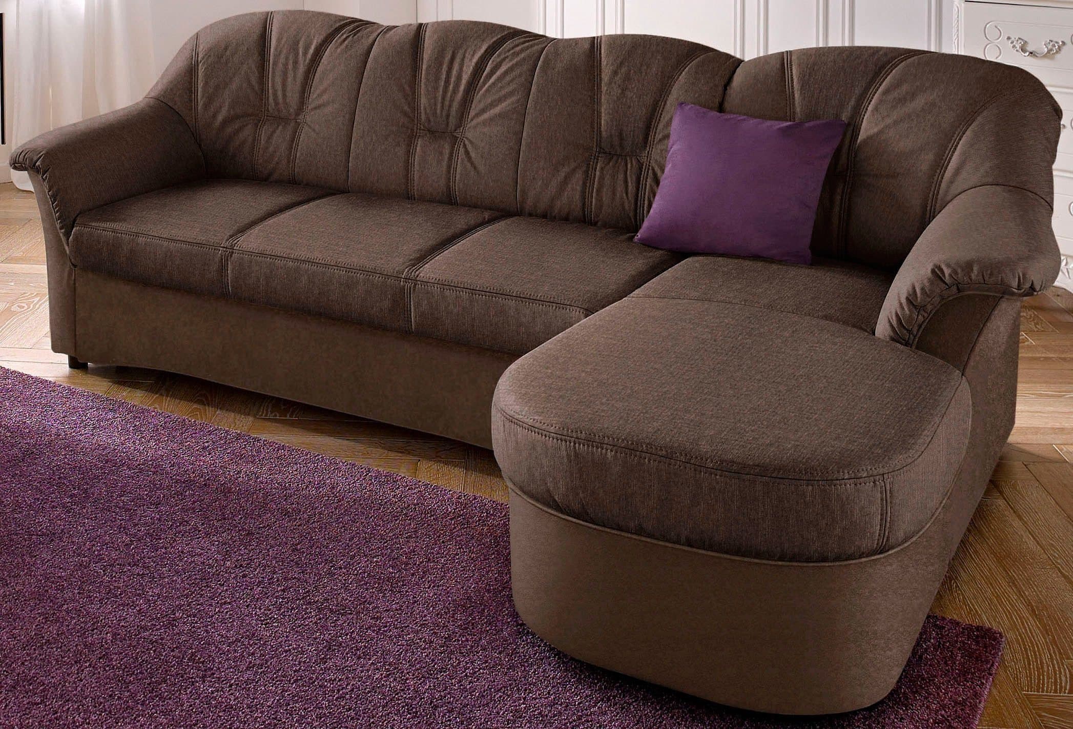 DOMO collection Ecksofa Flores Schlafsofa | Braun