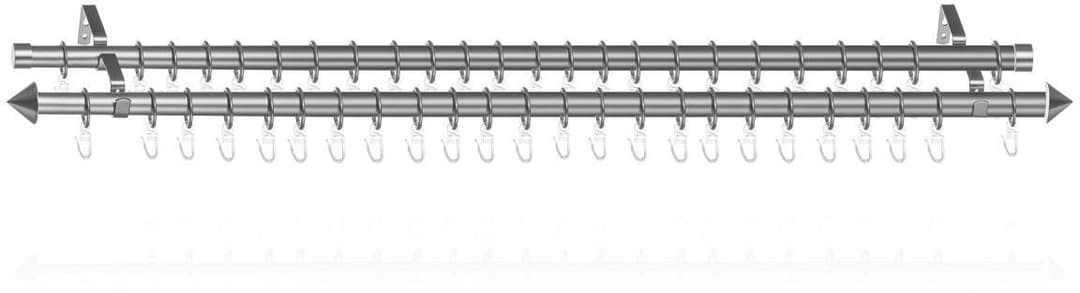 LICHTBLICK ORIGINAL Gardinenstange Kegel | Silber