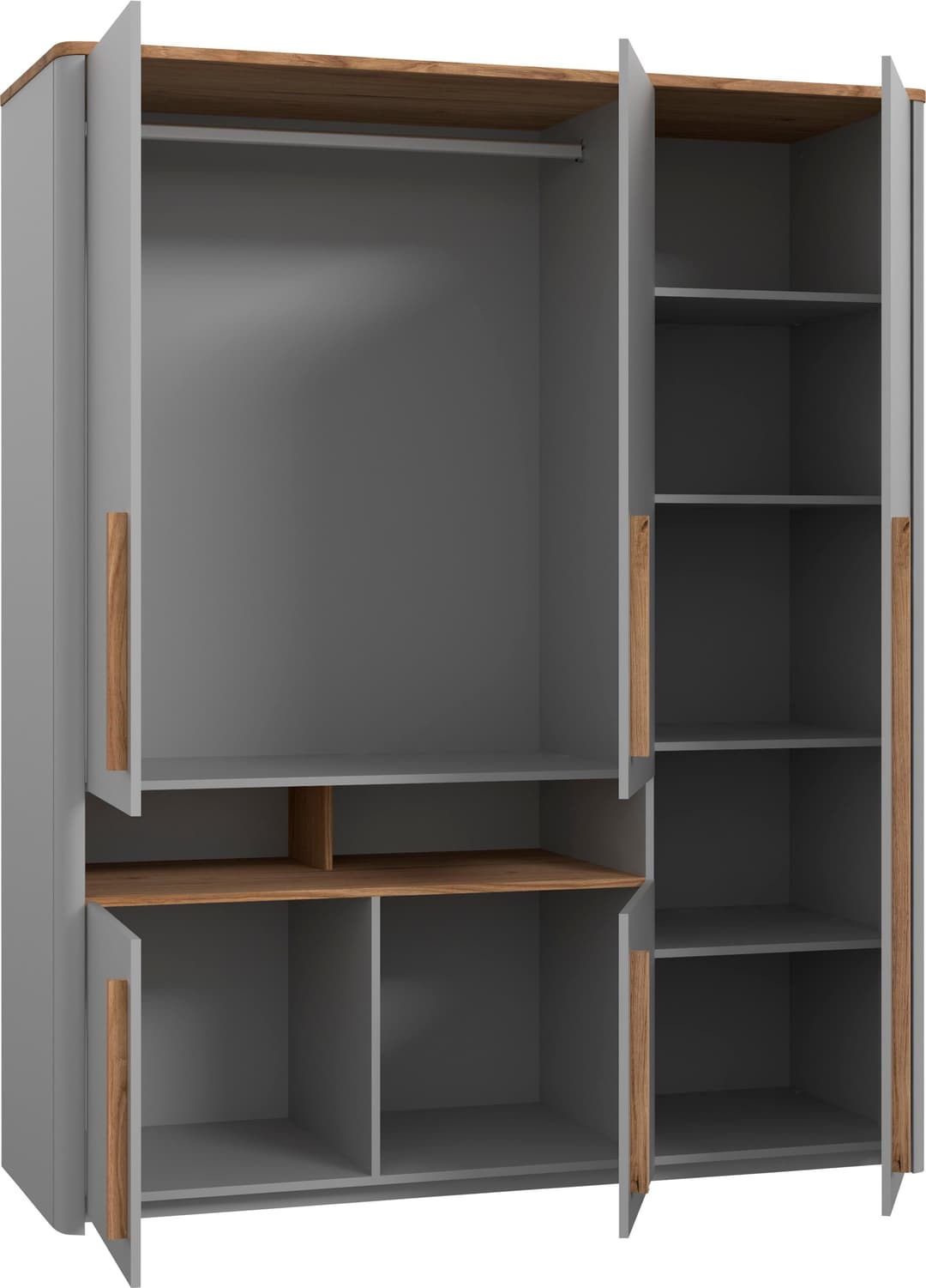 FORTE Kleiderschrank Surfino | Grau