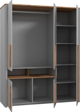 FORTE Kleiderschrank Surfino | Grau