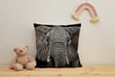 queence Dekokissen Elefant | Schwarz