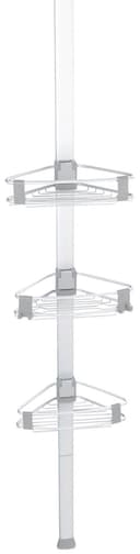 Wenko Teleskopregal Duschecke Purio | Silber