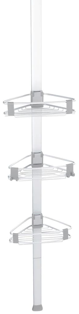 Wenko Teleskopregal Duschecke Purio | Silber