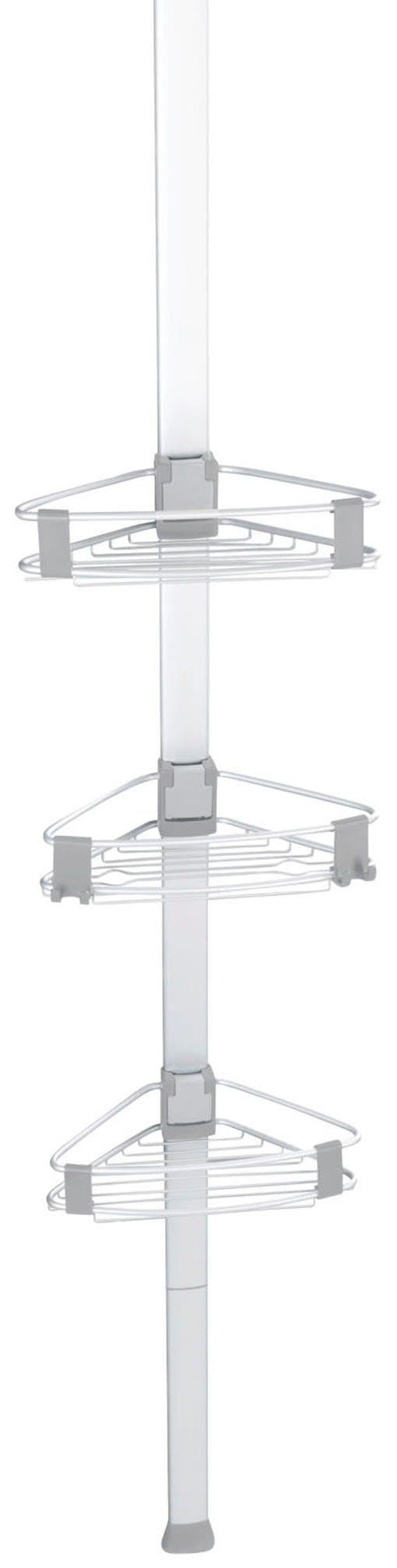 Wenko Teleskopregal Duschecke Purio | Silber
