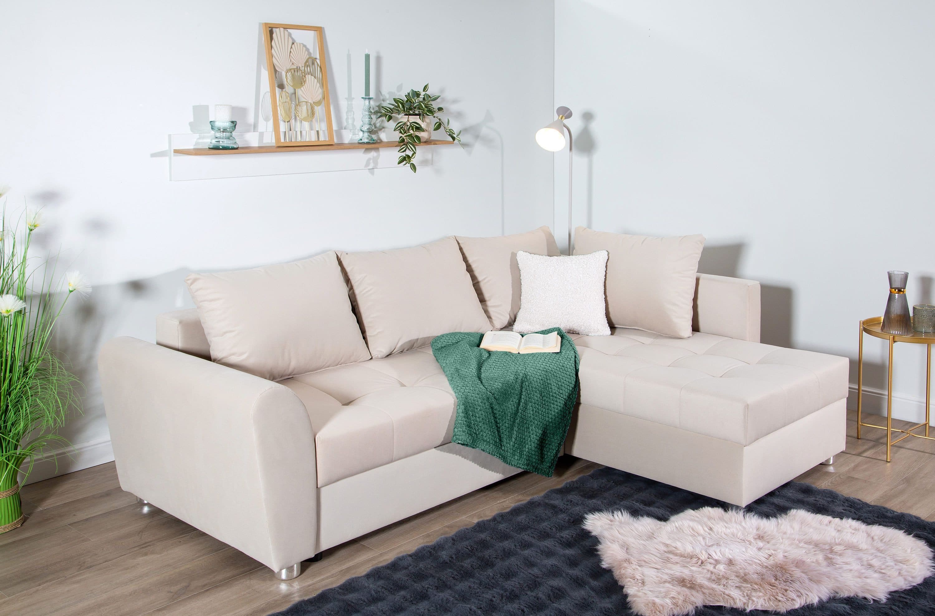 COLLECTION AB Ecksofa Jana L-Form | Beige