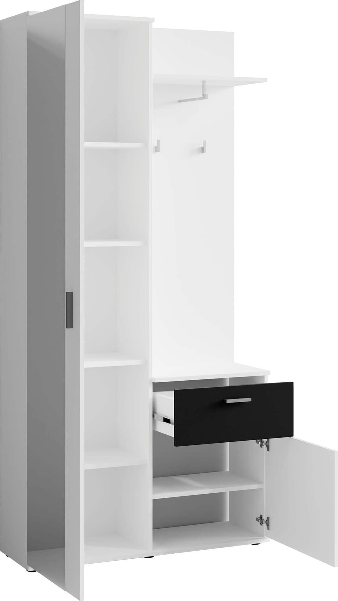byLIVING Kompaktgarderobe Jakob | Weiß