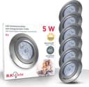 B.K.Licht LED Einbauleuchten 6er Set | Silber
