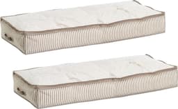 Zeller Present Aufbewahrungstasche Stripes (2-tlg) | Beige