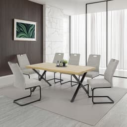 HELIA KERTIN Freischwinger Stuhl (4er Set) | Beige