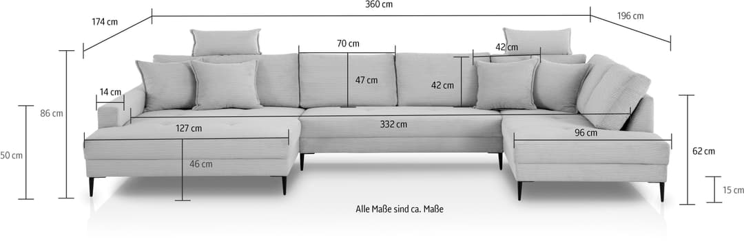 Trends by HG Summer Wohnlandschaft | Beige