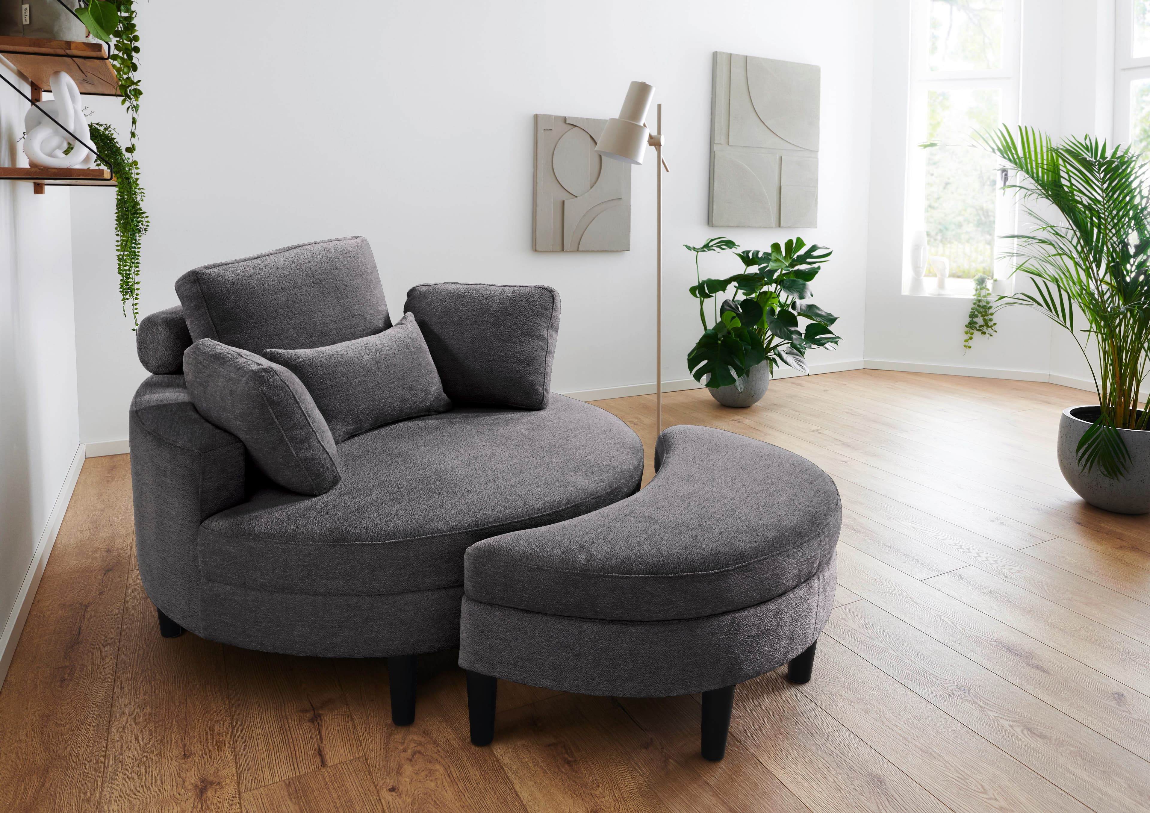 ATLANTIC home collection Loveseat Ravi Sessel | Grau