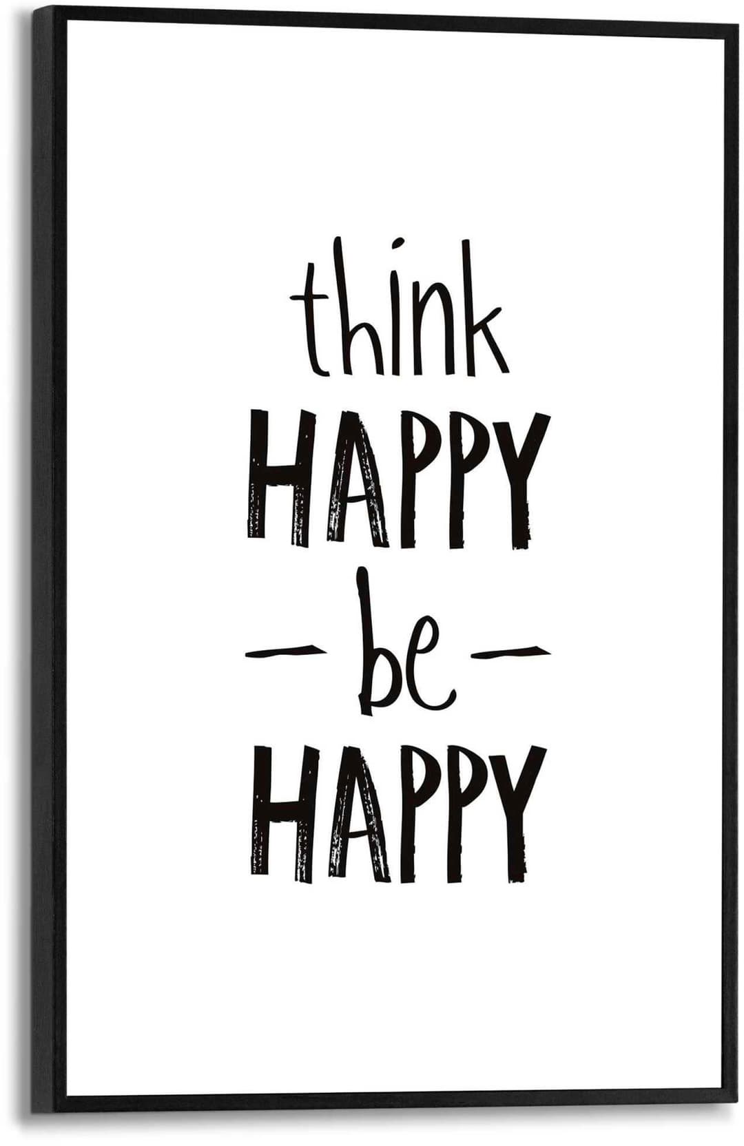 Reinders! Poster Think happy, be happy | Weiß