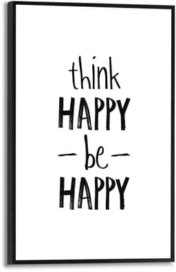 Reinders! Poster Think happy, be happy | Weiß