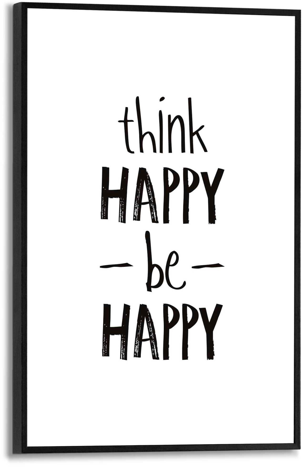Reinders! Poster Think happy, be happy | Weiß