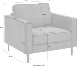 ATLANTIC home collection Sessel Weston | Grau