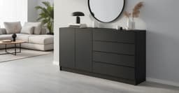 borchardt Möbel Sideboard Vaasa | Schwarz