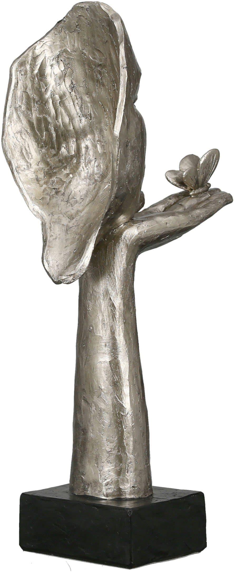 GILDE Dekofigur Skulptur Desire | Silber
