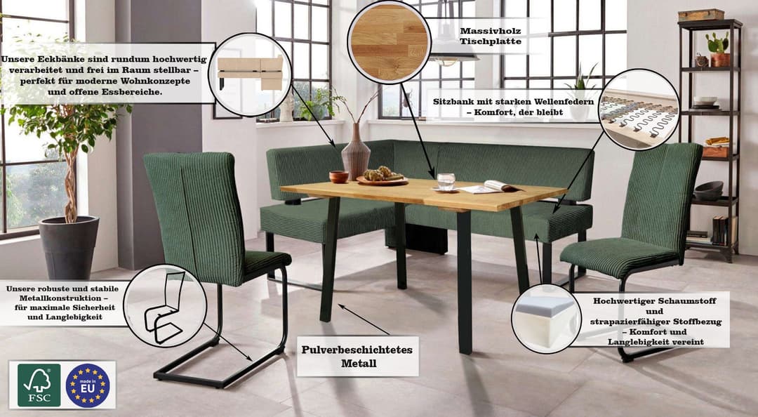 OTTO home Eckbank Oliver | Grün
