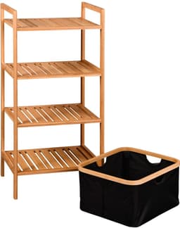 KESPER® Ablageregal Regal mit Korb | Holztöne