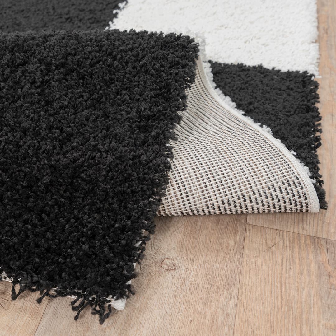 Sanat Hochflor-Teppich Milano 1250 | Schwarz