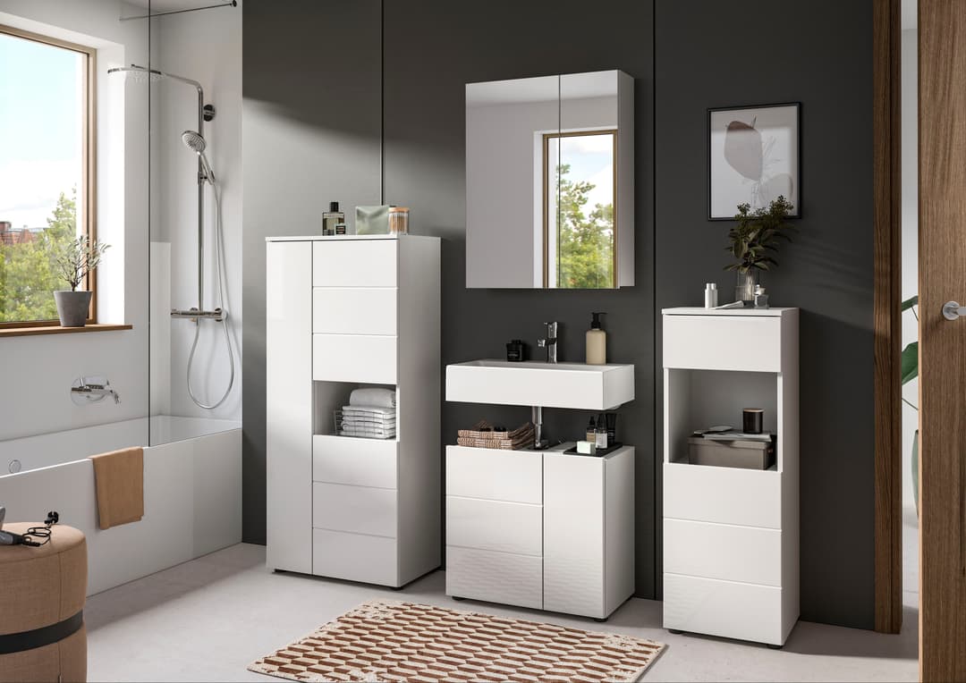 welltime Midischrank Biel | Weiß