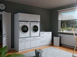 Laundreezy Mehrzweckschrank-Set | Weiß