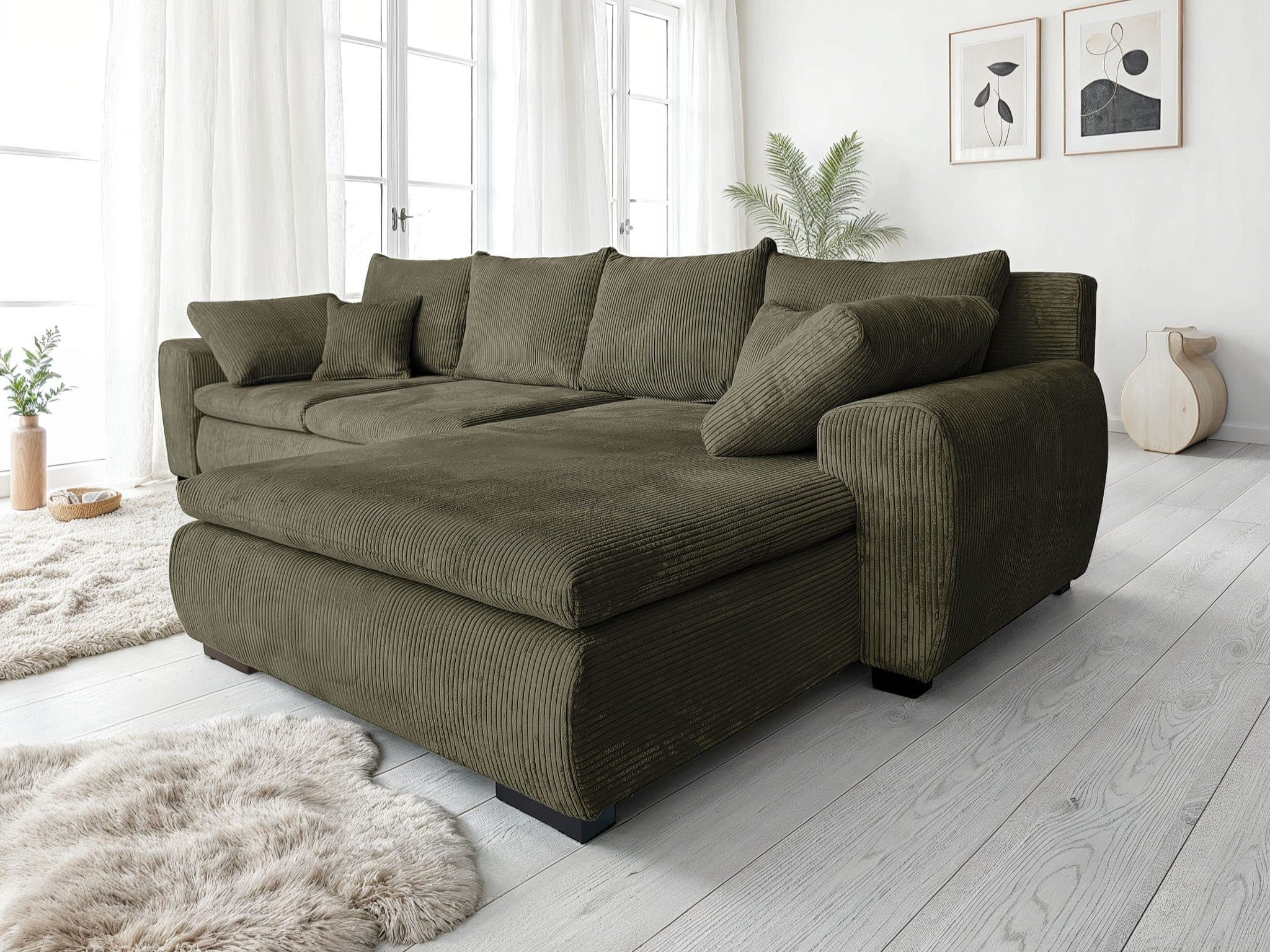 Home affaire Ecksofa Cara Mia L-Form | Grün