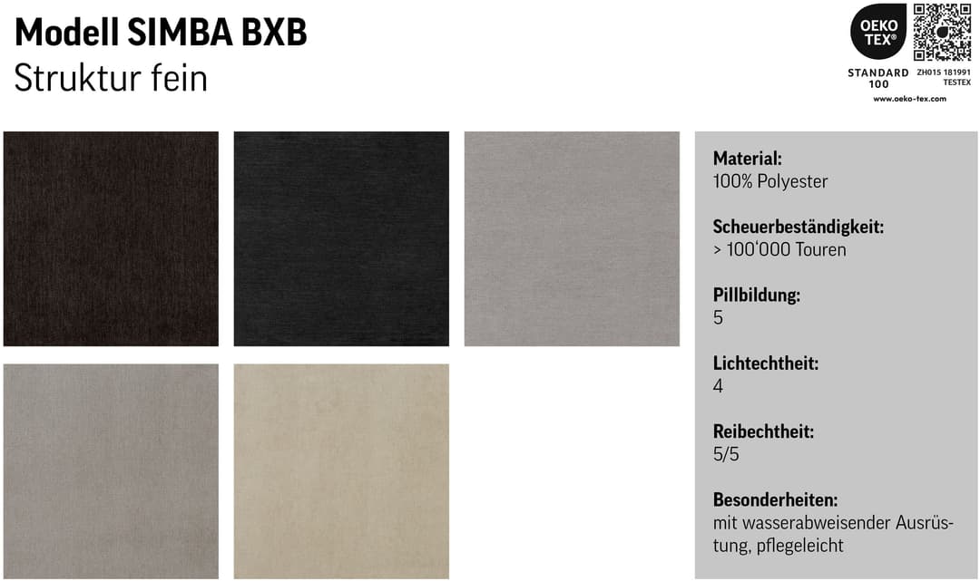 COTTA Boxspringbett Simba | Schwarz
