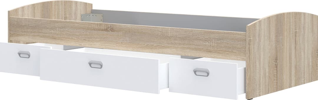 FORTE Stauraumbett Jugendbett | Holztöne