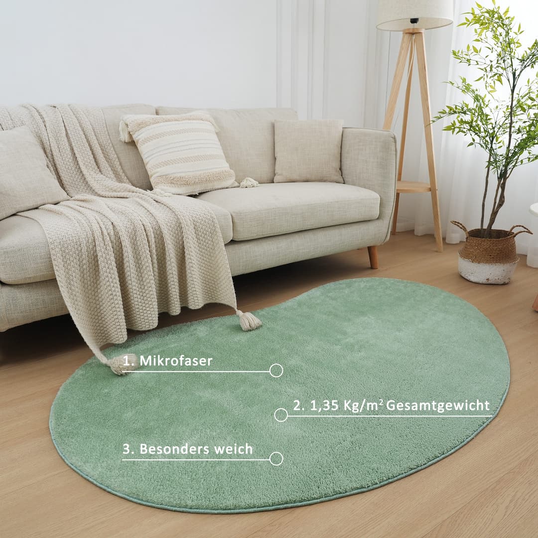 OTTO home Teppich Cali Bean | Grün
