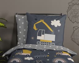 good morning Kinderbettwäsche Rush | Grau