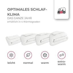 RIBECO Daunenbettdecke Johanna | Weiß