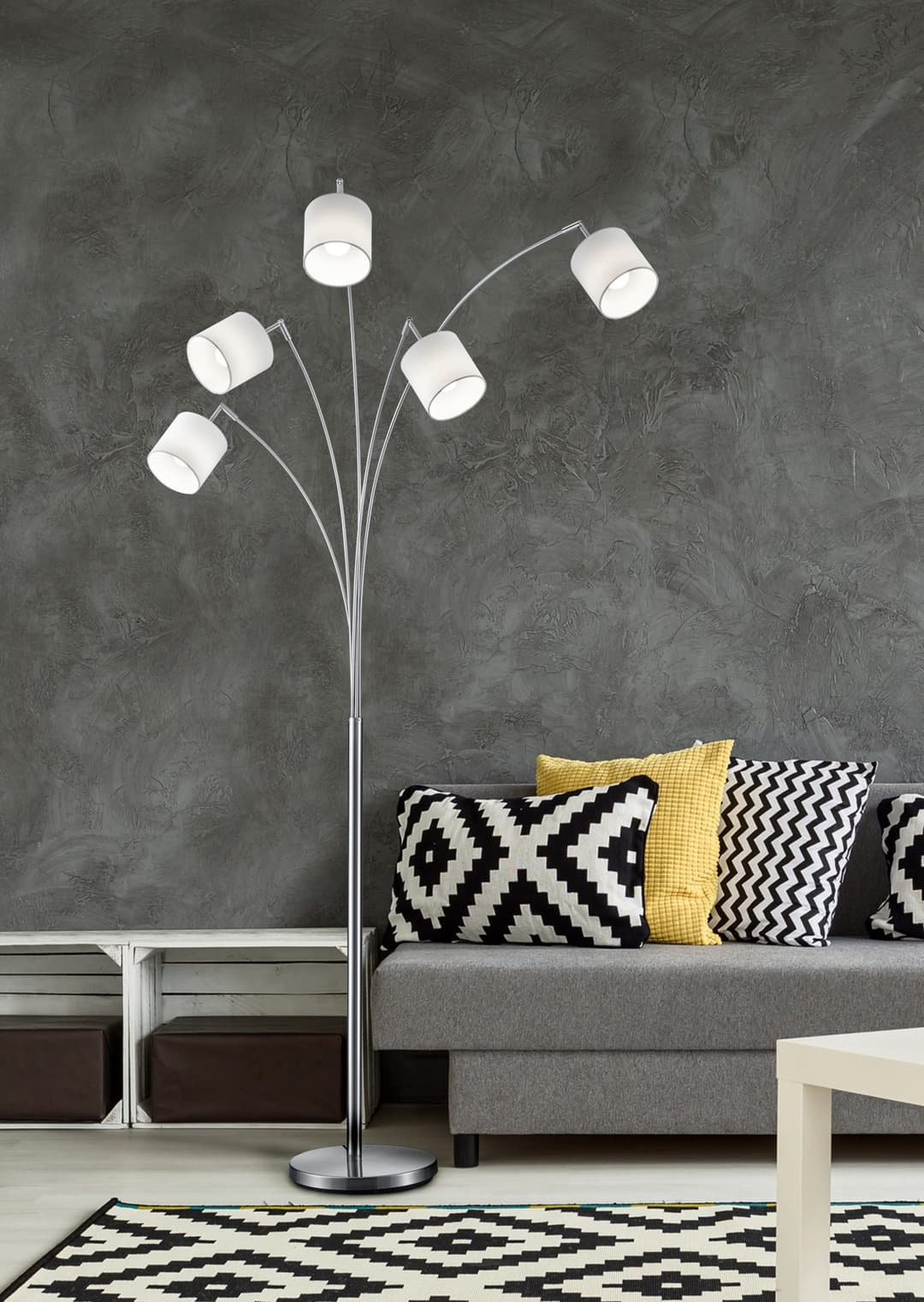 Reality Leuchten Stehlampe Tommy | Silber