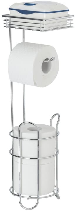 Wenko Toilettenpapierhalter mit Ablage | Silber