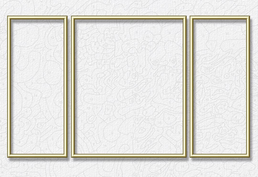 Schipper Bilderrahmen Malen nach Zahlen, Triptychon 80x50 cm, | Gold