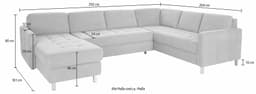 sit&more Wohnlandschaft Pablo U-Form | Grau