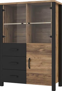 Home affaire Vitrine Olin Höhe 146 cm | Holztöne