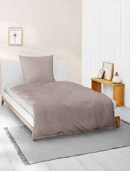 BIERBAUM Bettwäsche Elegant uni | Braun