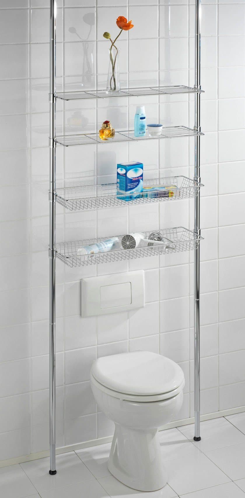 Wenko Badregal Ellera Teleskopregal | Silber
