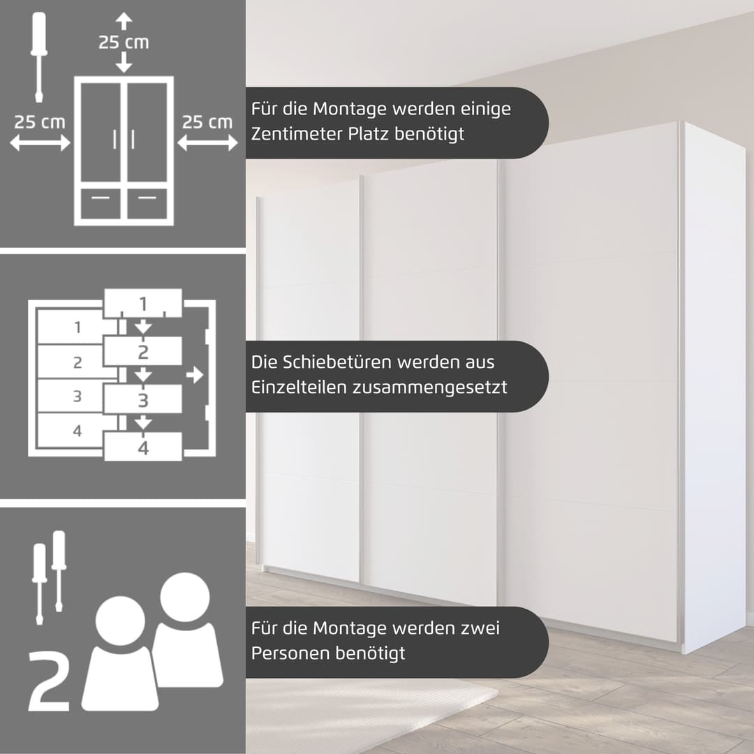 OTTO home Schwebetürenschrank AGORDO | Schwarz