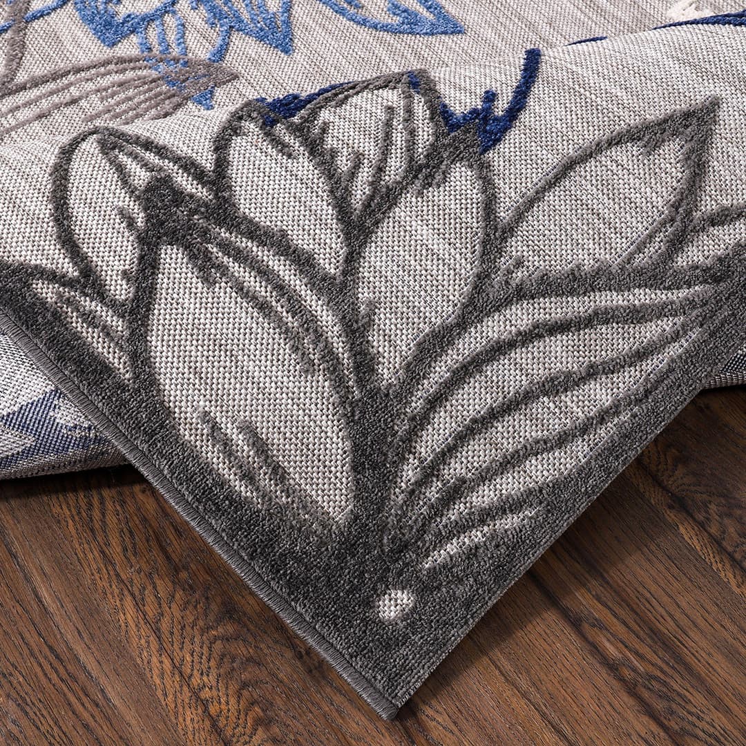 Sanat Teppich Floral 2 Outdoor | Grau