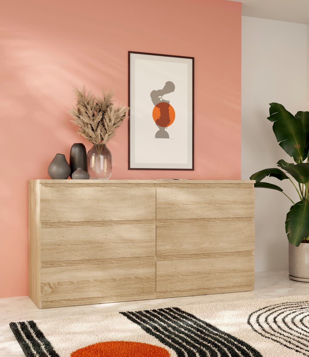 FORTE Kommode Edmore | Holztöne