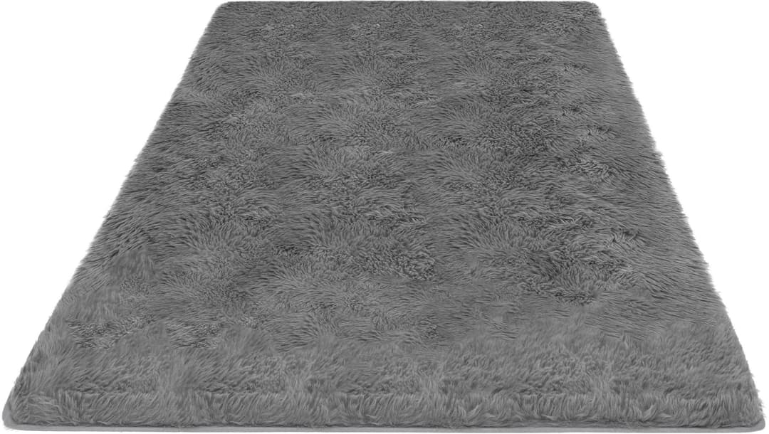 OTTO home Hochflor-Teppich Silky | Grau