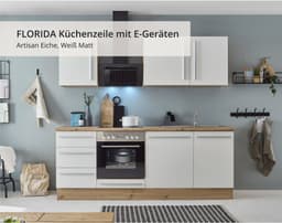 KOCHSTATION Küchenzeile KS-Florida | Weiß