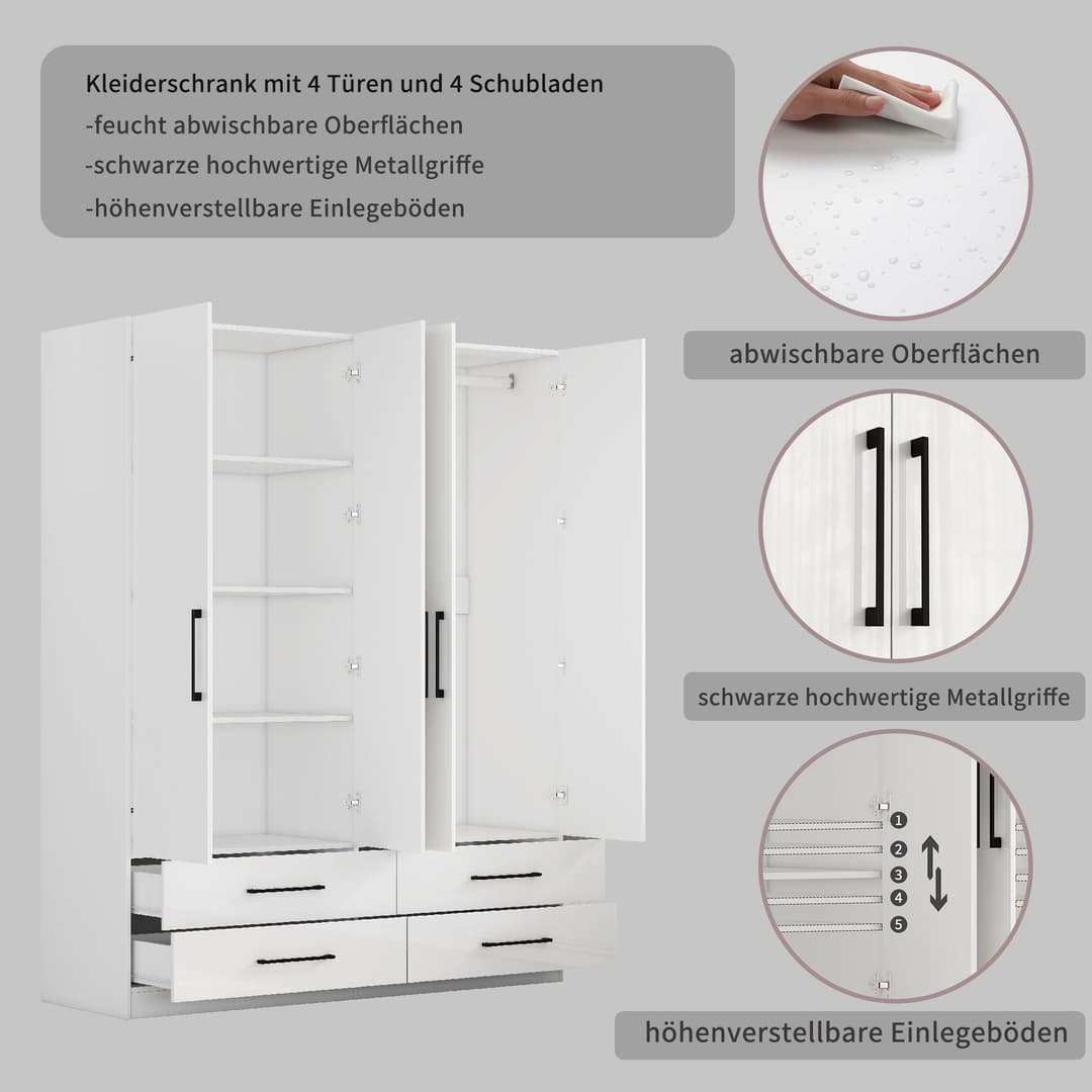 OTTO home Kleiderschrank Sylt | Weiß